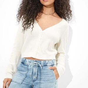 American Eagle Outfitters White Cardigan